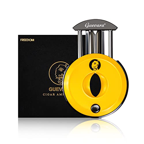 V-Cut Cigar Cutter - V-Shaped Stainless Steel Blade Cigars up to a Large 60+ Ring Gauge - Ergonomic Design & Gift Box Included