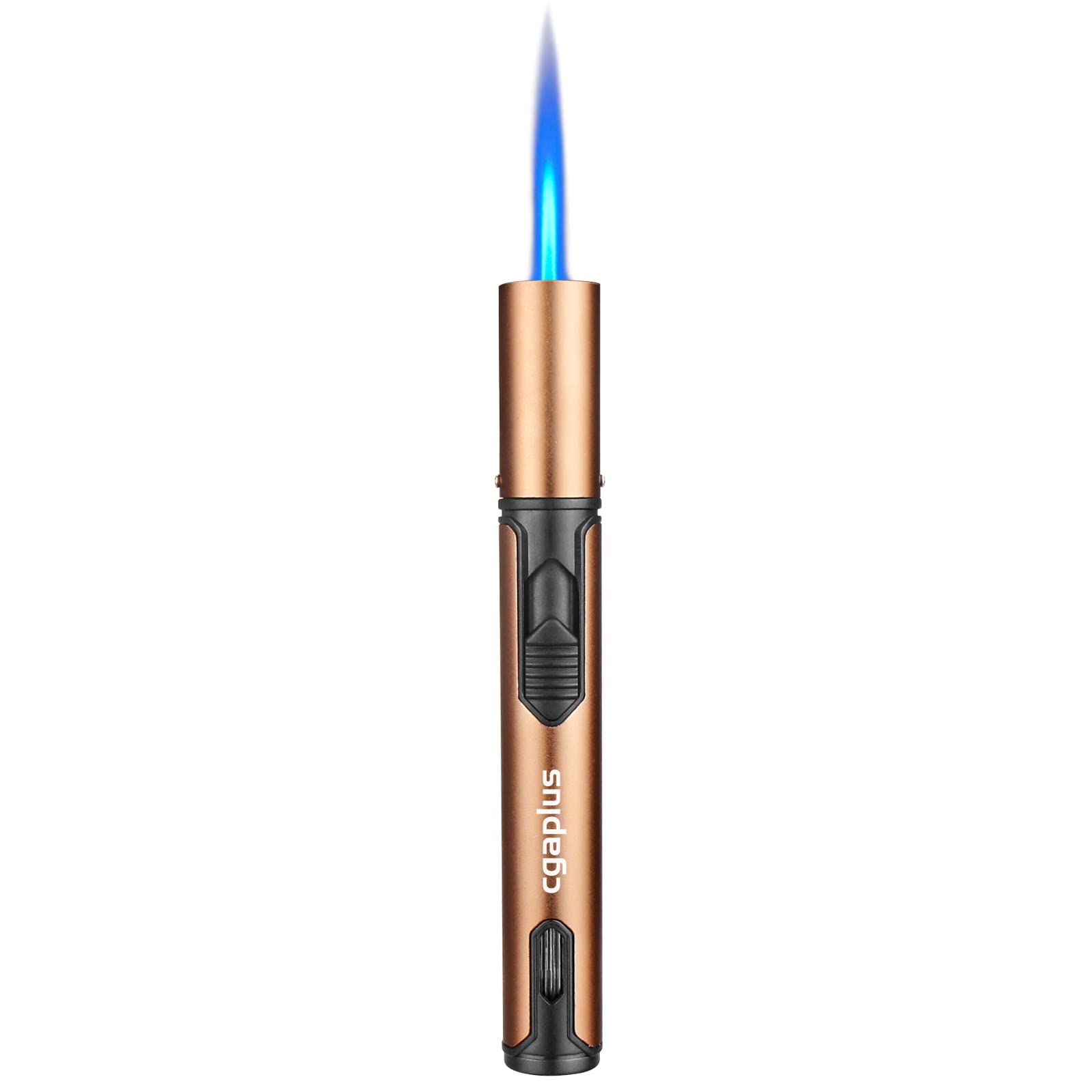 cgaplus Torch Lighter Butane Lighters with Fuel Level Window, Adjustable Jet Flame for Grill Kitchen BBQ Fireworks, Men Gifts,(Gas not Included)