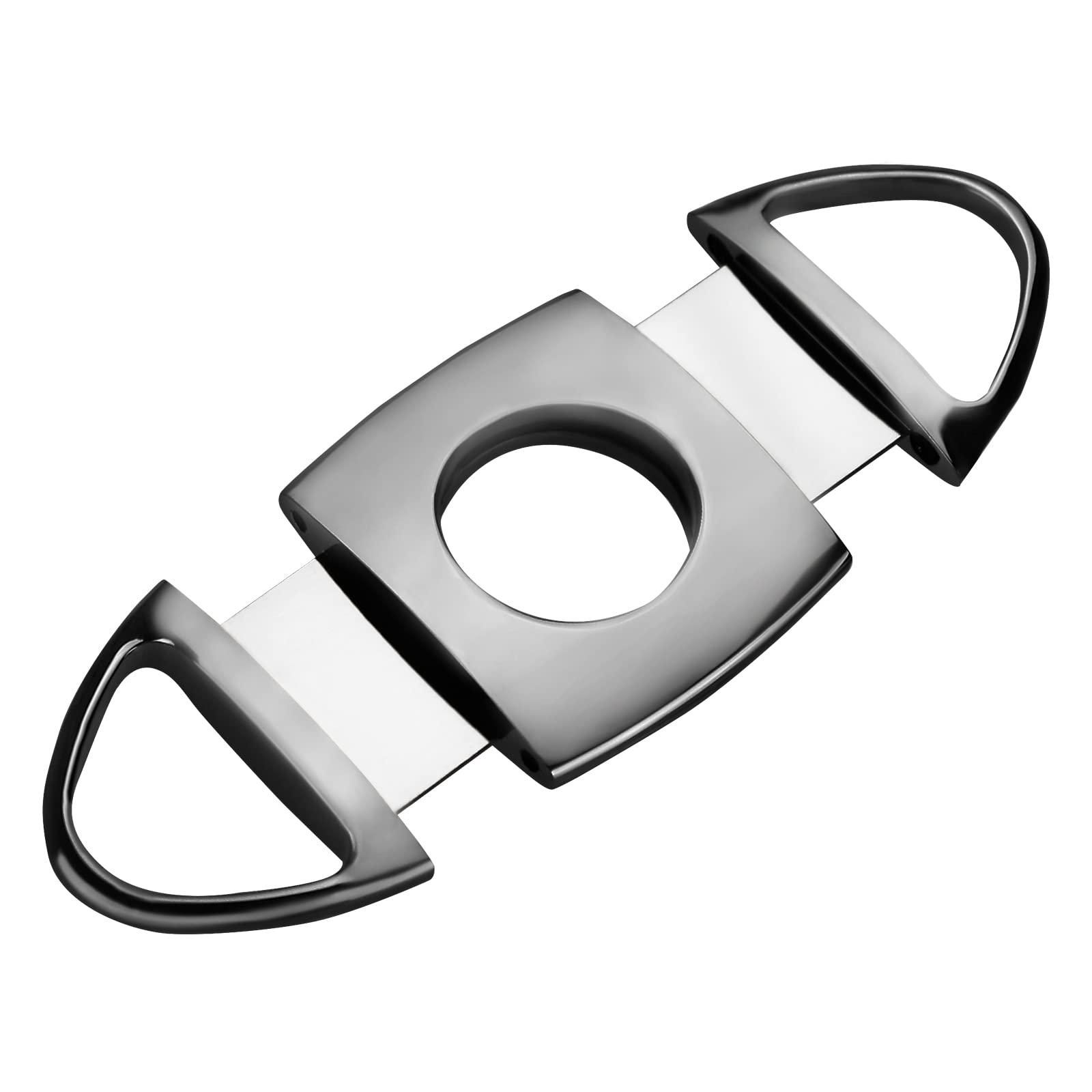 cgaplus Cigar Cutter Stainless Steel Double Blade Cigar Guillotine with Leather Pouch Cigar Cutter