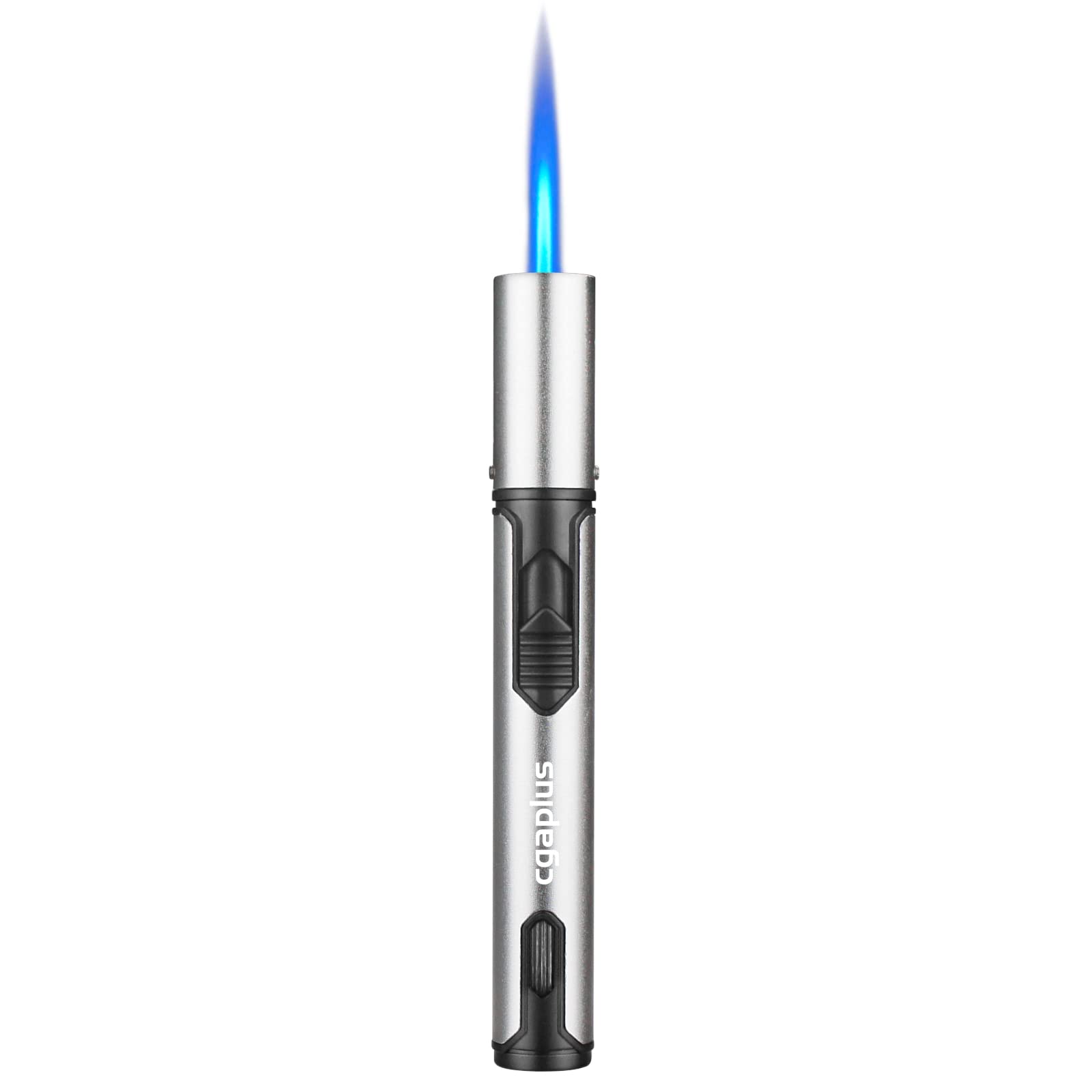 cgaplus Torch Lighter Butane Lighters with Fuel Level Window, Adjustable Jet Flame for Grill Kitchen BBQ Fireworks, Men Gifts,(Gas not Included)