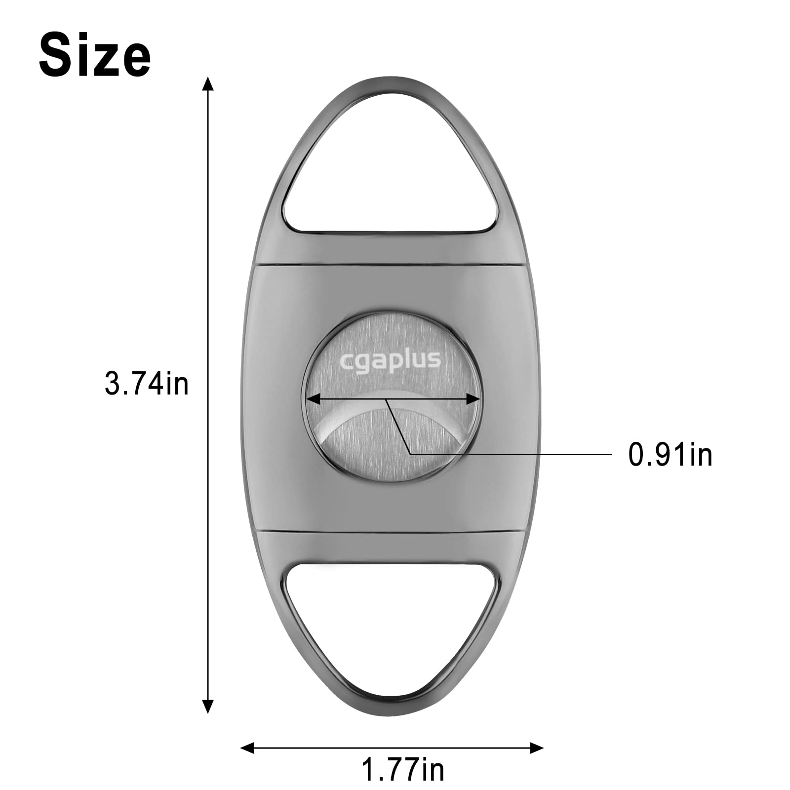 cgaplus Cigar Cutter Stainless Steel Double Blade Cigar Guillotine with Leather Pouch Cigar Cutter