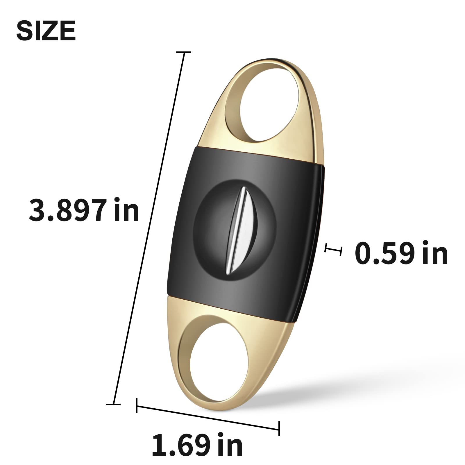 GUEVARA Cigar Cutter & Lighter Set - Butane Torch Lighter with Punch, Windproof Double Jet, Premium Cigar Accessories