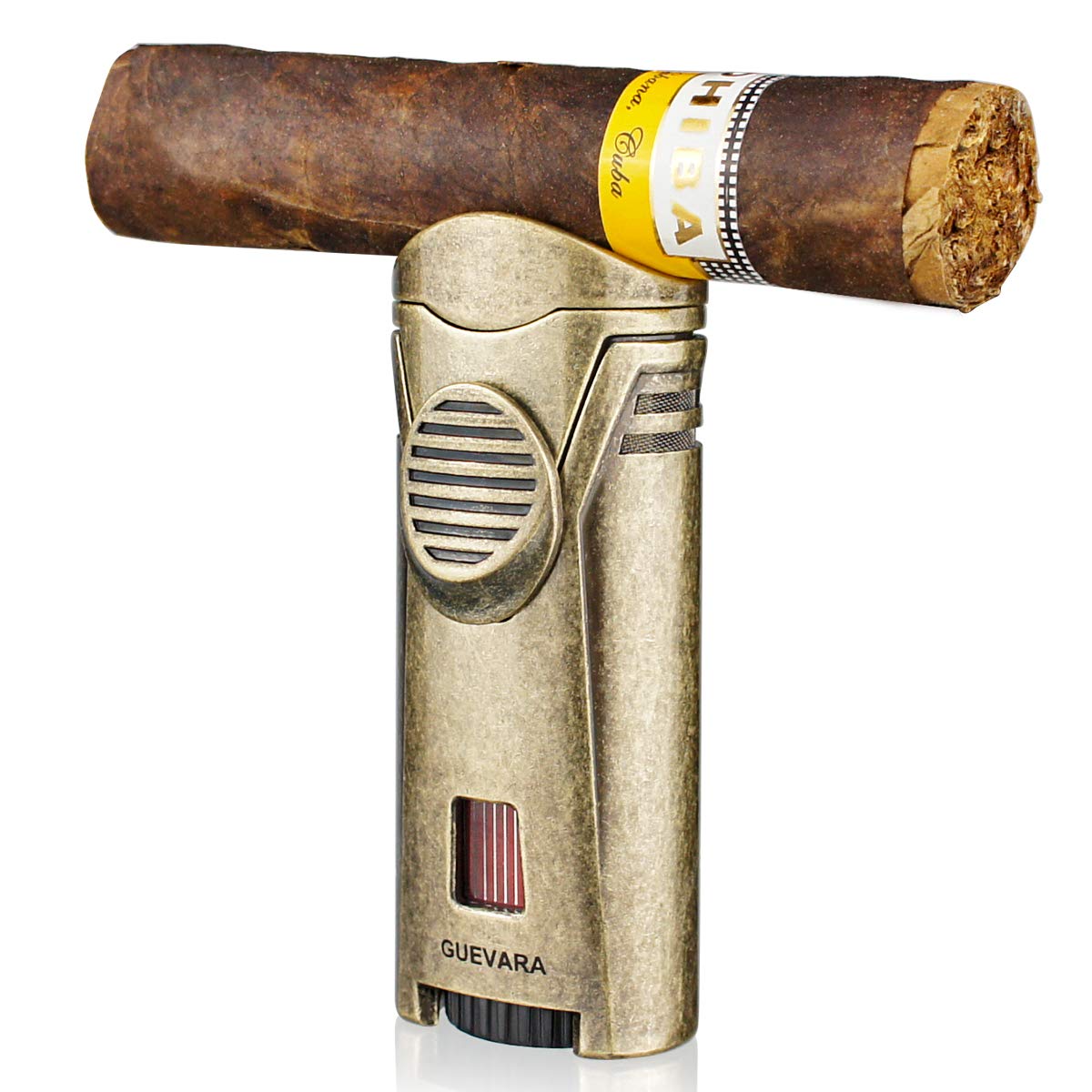 Lighter Torch with Stand Windproof Single Torch Butane Refillable Scorch Lighters