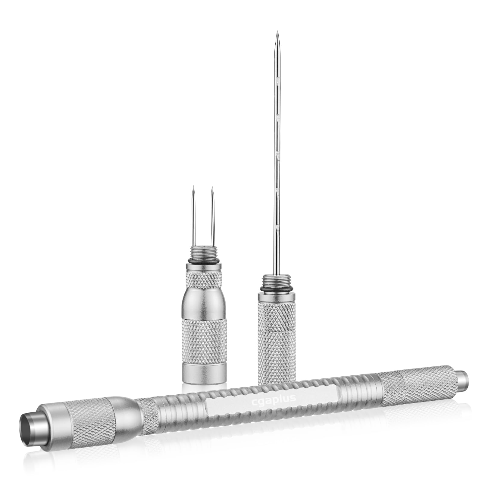 Cgaplus 4 in 1 Cigar Draw Enhancer Stainless Steel Cigar Needle with Cigar Punch Portable Cigar Tool for Cigar Lovers