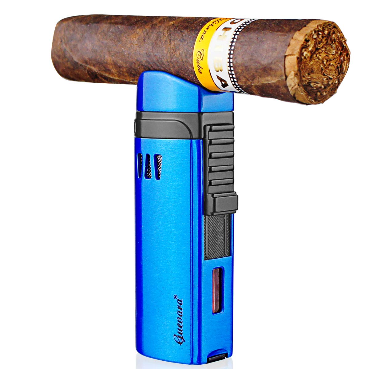 Lighter Torch with Punch Stand Rest on Top Windproof Triple Jet Refillable Scorch Lighters