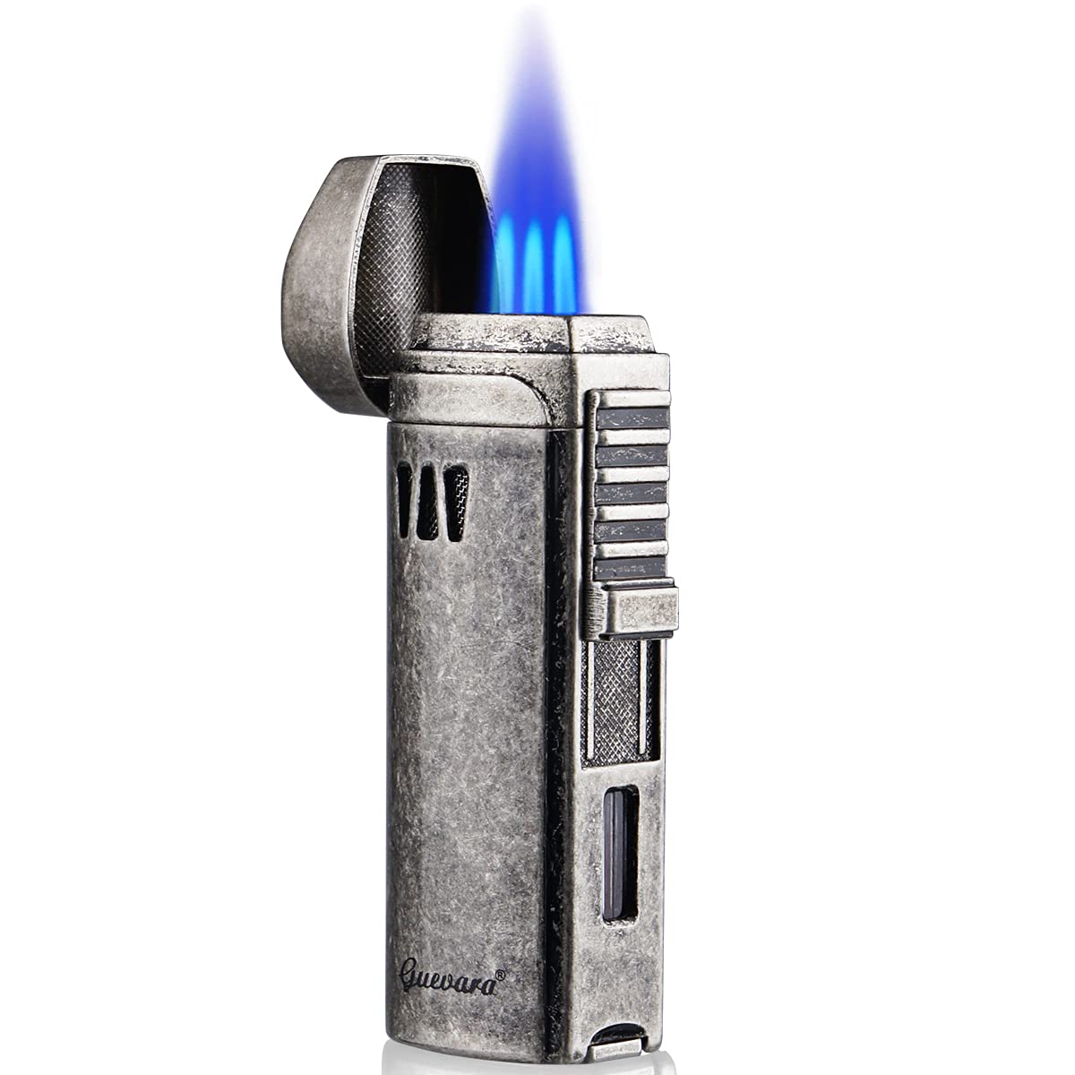 Lighter Torch with Punch Stand Rest on Top Windproof Triple Jet Refillable Scorch Lighters