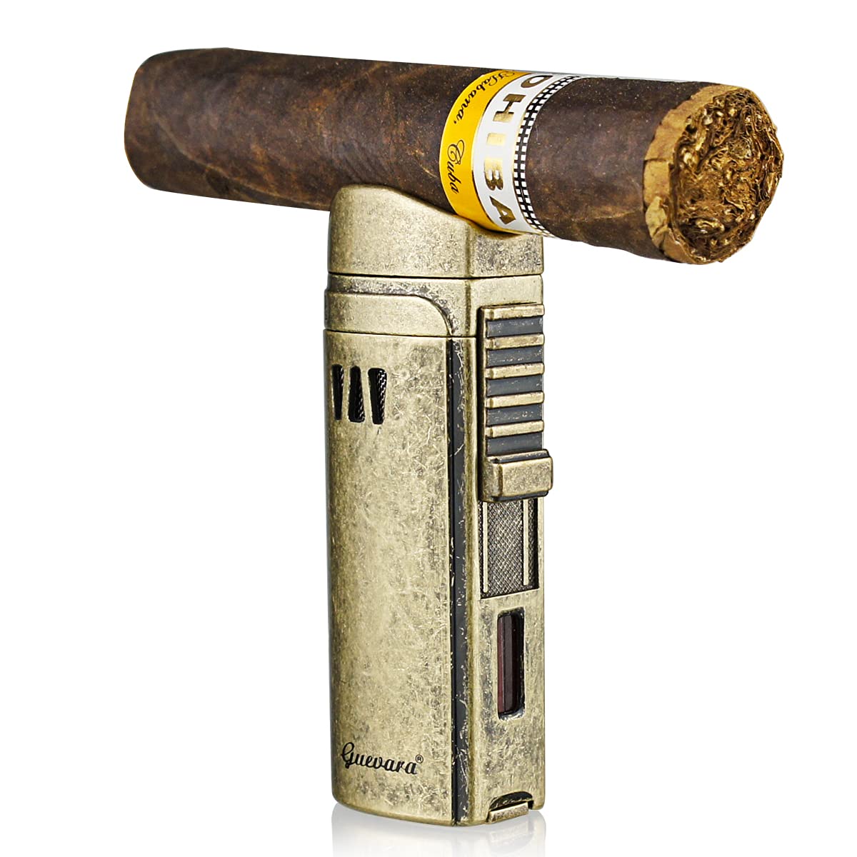 Lighter Torch with Punch Stand Rest on Top Windproof Triple Jet Refillable Scorch Lighters
