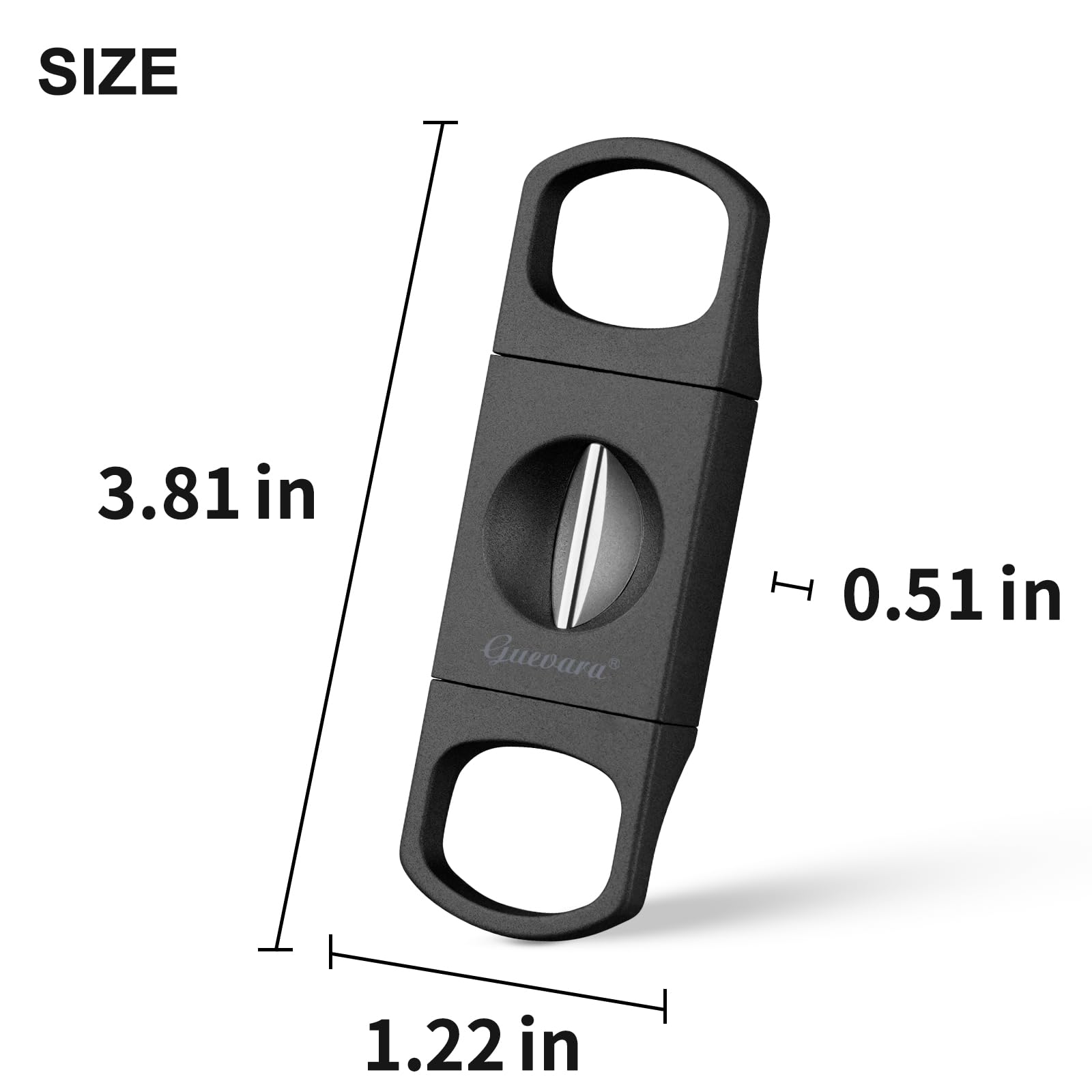 V-Cut Cigar Cutter - V-Shaped Stainless Steel Blade for Cigars up to a Large 60+ Ring Gauge, Cigar Stand Holder Ergonomic Design & Gift Box Included (Silver)