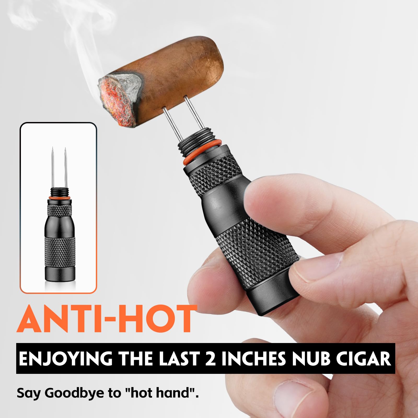Cgaplus 4 in 1 Cigar Draw Enhancer Stainless Steel Cigar Needle with Cigar Punch Portable Cigar Tool for Cigar Lovers