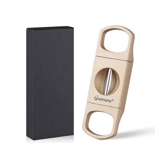 V-Cut Cigar Cutter - V-Shaped Stainless Steel Blade for Cigars up to a Large 60+ Ring Gauge, Cigar Stand Holder Ergonomic Design & Gift Box Included (Silver)