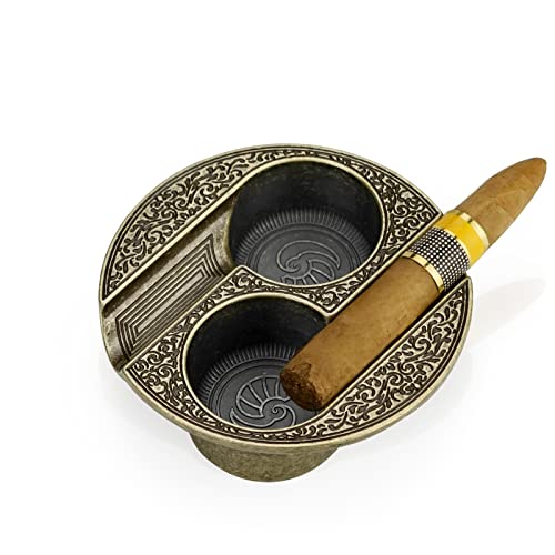 Cigar Ashtray Metal Ashtrays for Patio/Home/Table Modern Ashtrays Unbreakable Ash tray Cigar Gifts for Men Cigar Accessories
