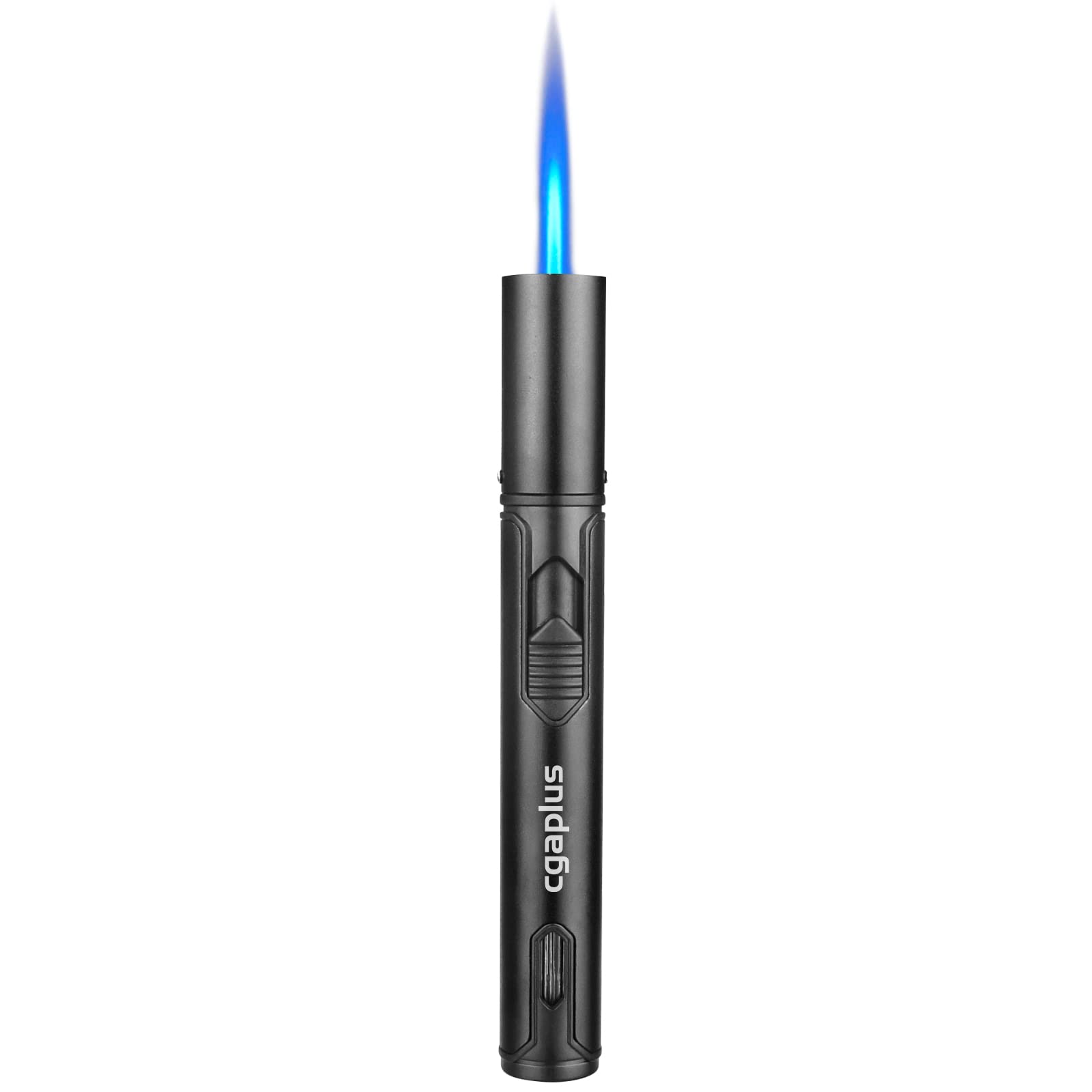 cgaplus Torch Lighter Butane Lighters with Fuel Level Window, Adjustable Jet Flame for Grill Kitchen BBQ Fireworks, Men Gifts,(Gas not Included)