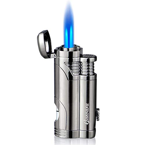 GUEVARA Butane Torch Lighter with Punch Windproof Double Jet Lighters