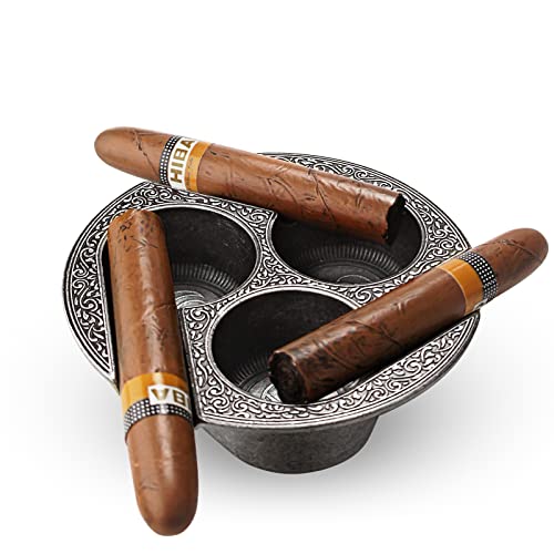 Cigar Ashtray Metal Ashtrays for Patio/Home/Table Modern Ashtrays Unbreakable Ash tray Cigar Gifts for Men Cigar Accessories