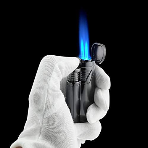 GUEVARA Butane Torch Lighter with Punch Windproof Double Jet Lighters