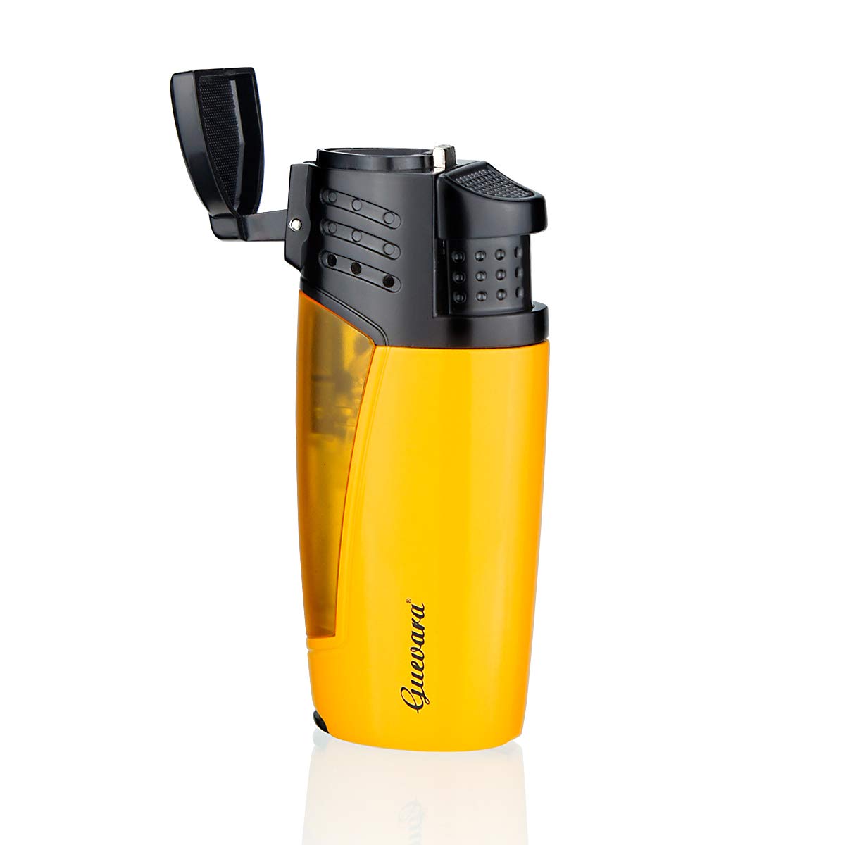 cgaplus Cigar Lighter with Punch Triple Jet Flame Butane Refillable Windproof Torch Lighters(without Gas)