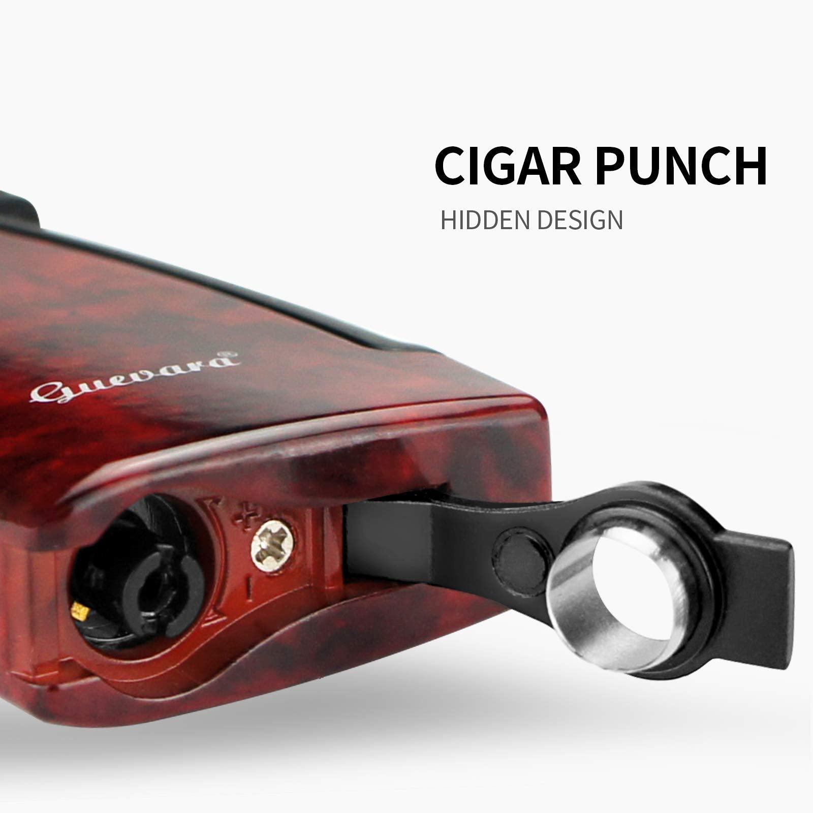 Torch Lighters Refillable Lighter with Punch Without Gas (Red)