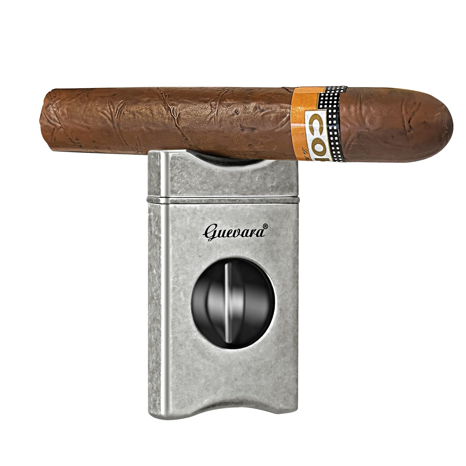 V-Cut Cigar Cutter - V-Shaped Stainless Steel Blade for Cigars up to a Large 60+ Ring Gauge - Ergonomic Design & Gift Box Included