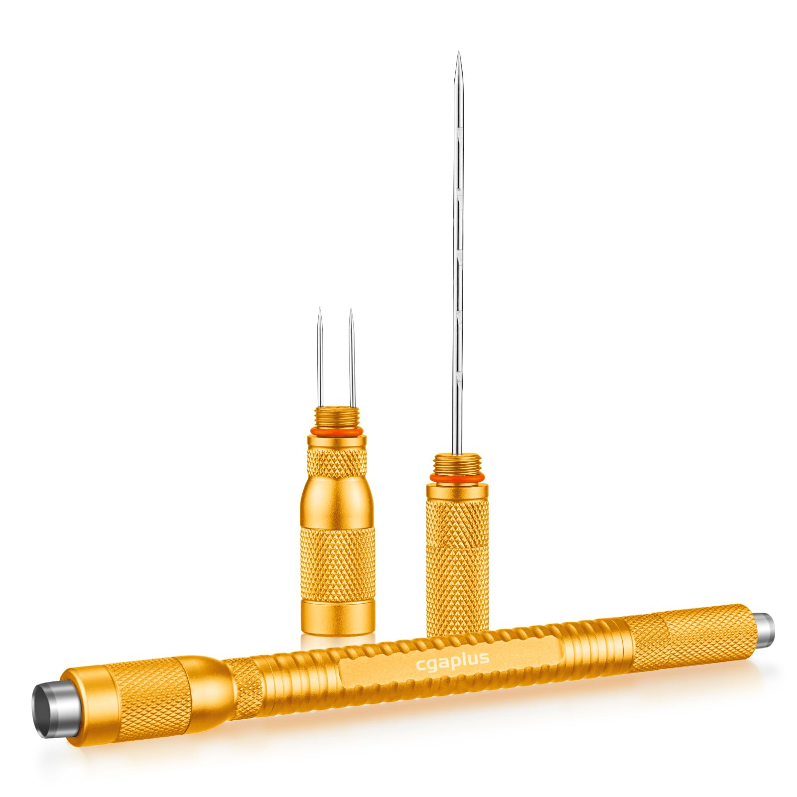 Cgaplus 4 in 1 Cigar Draw Enhancer Stainless Steel Cigar Needle with Cigar Punch Portable Cigar Tool for Cigar Lovers