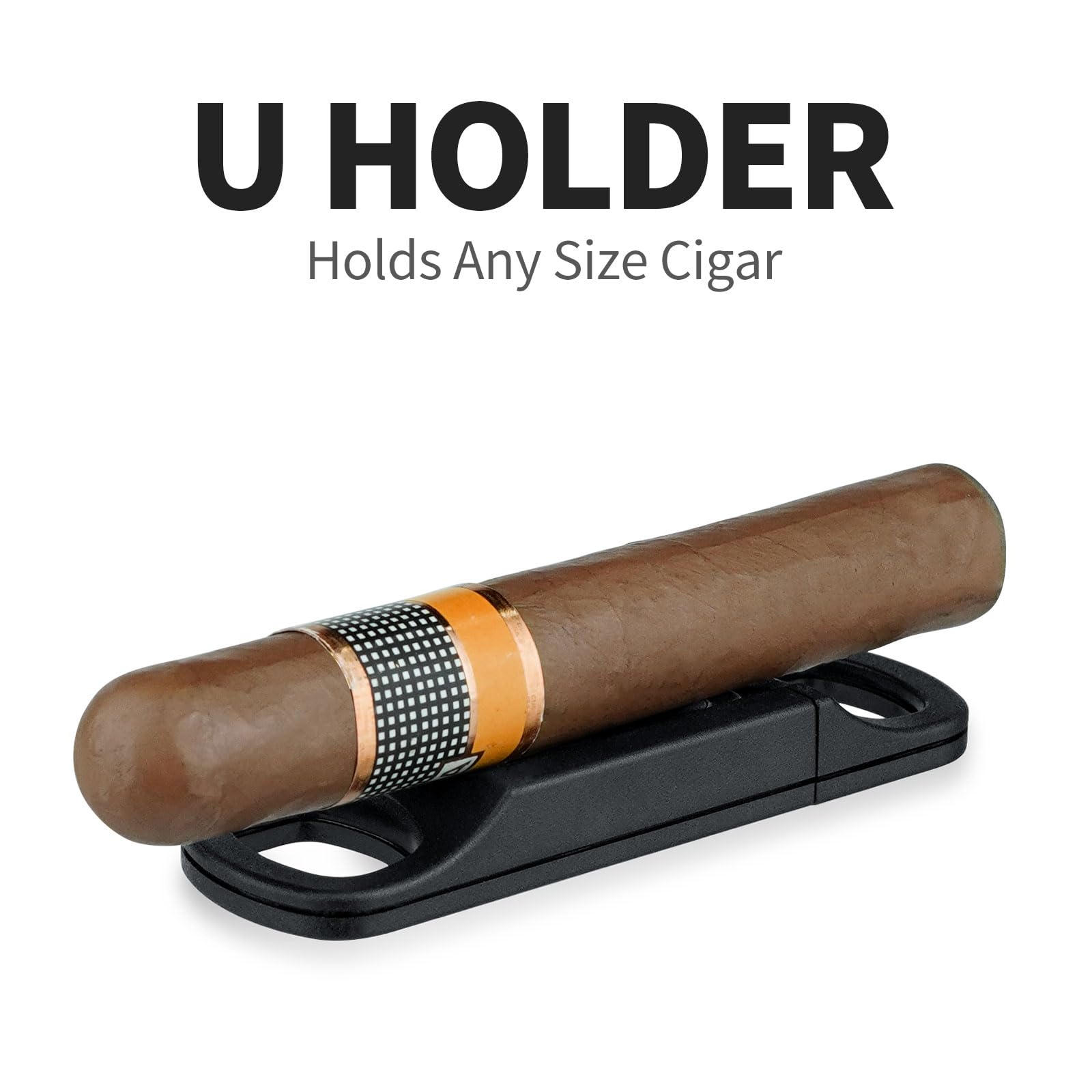 V Cut Cigar Cutter Set (2Pack) Cigar Accessories for Men, Plastic Smoking Accessories Tool, Portable with Cigar Stand