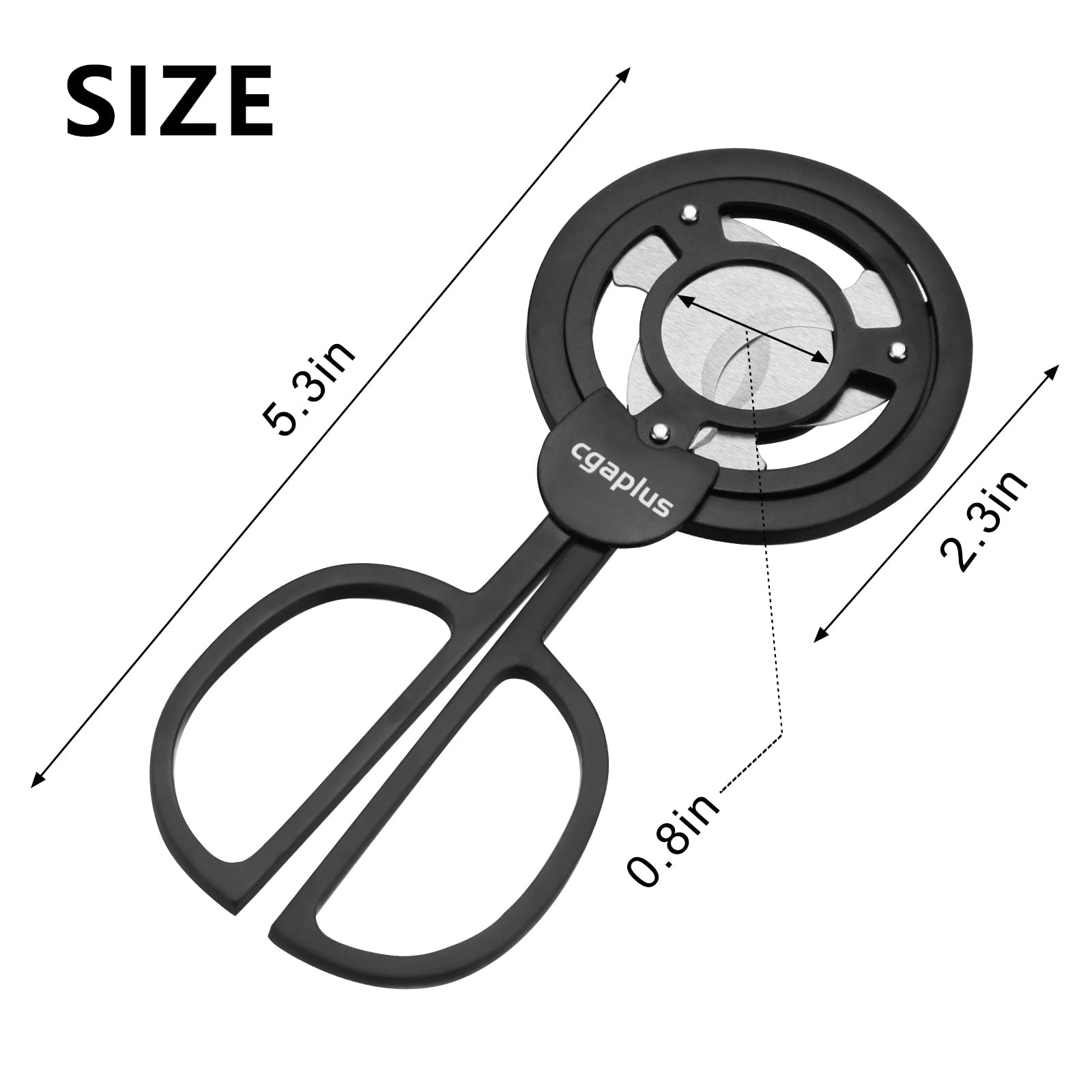 Cigar Cutter Ring Stainless Steel Cigar Scissors Cutter 3 Cut Blade Cigar Guillotine Cutter for Cigars