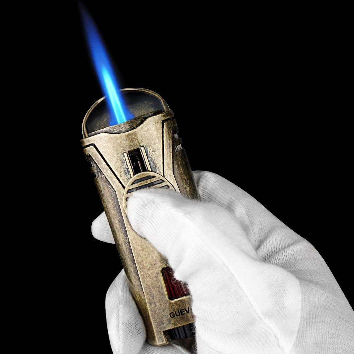 Lighter Torch with Stand Windproof Single Torch Butane Refillable Scorch Lighters