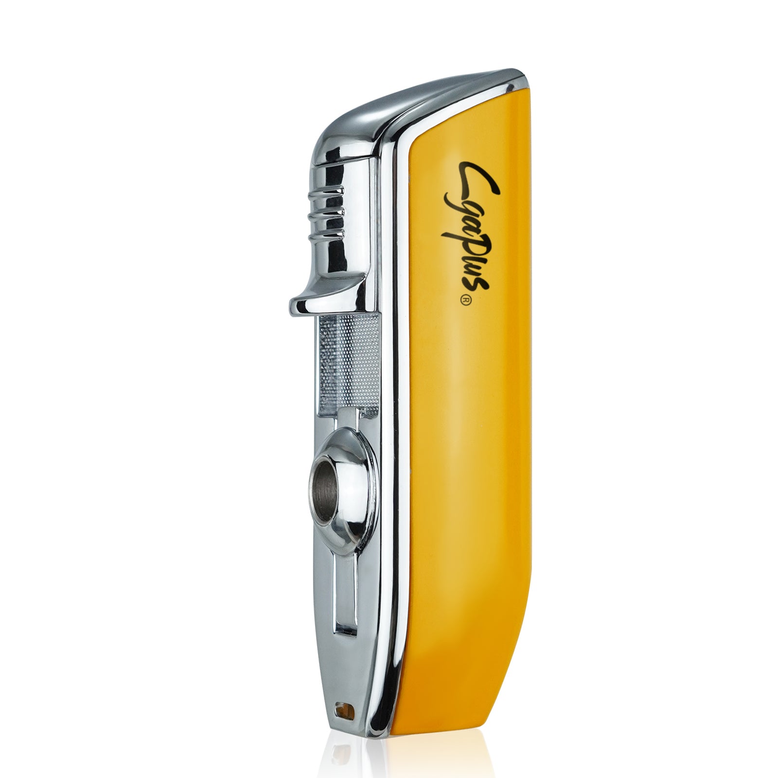 Cigar Torch Lighters with Cutter Set Triple Jet Flame Lighter with Punch Butane Torches Refillable Lighter for Men (Without Gas)
