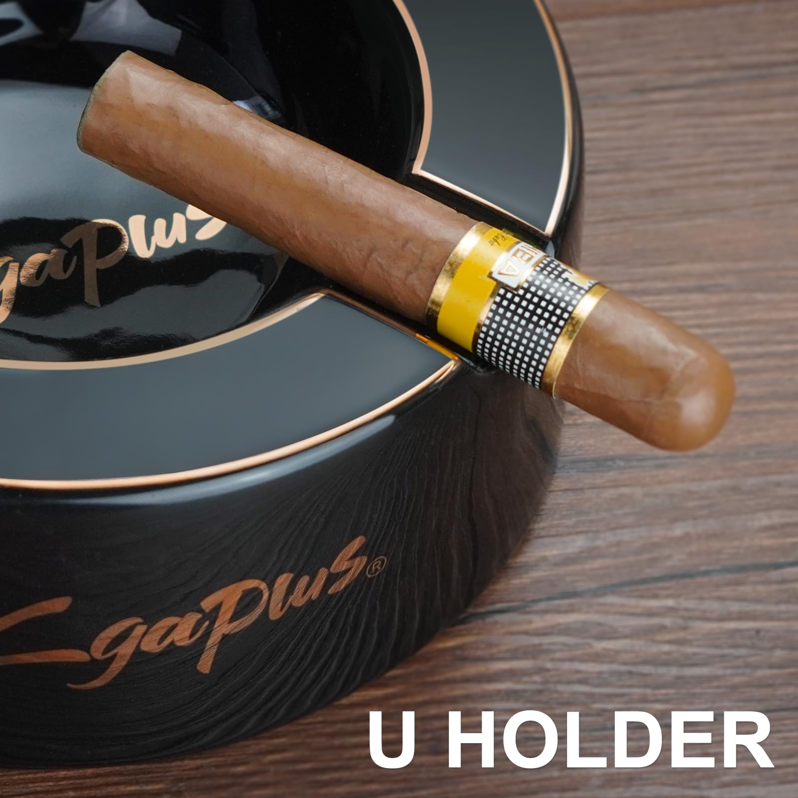 Cigar Ashtray Big Ashtrays for 8" Round Cigarettes Large Rest Cigars Ashtray for Patio