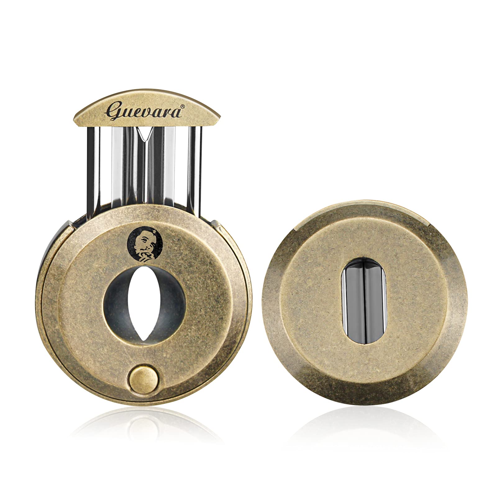 Cigar Cutter and Lighter Set Sharpening Blade Engraved Cigar Guillotine Lighter Torch with Stand Windproof Single Torch Butane Refillable Scorch Lighters
