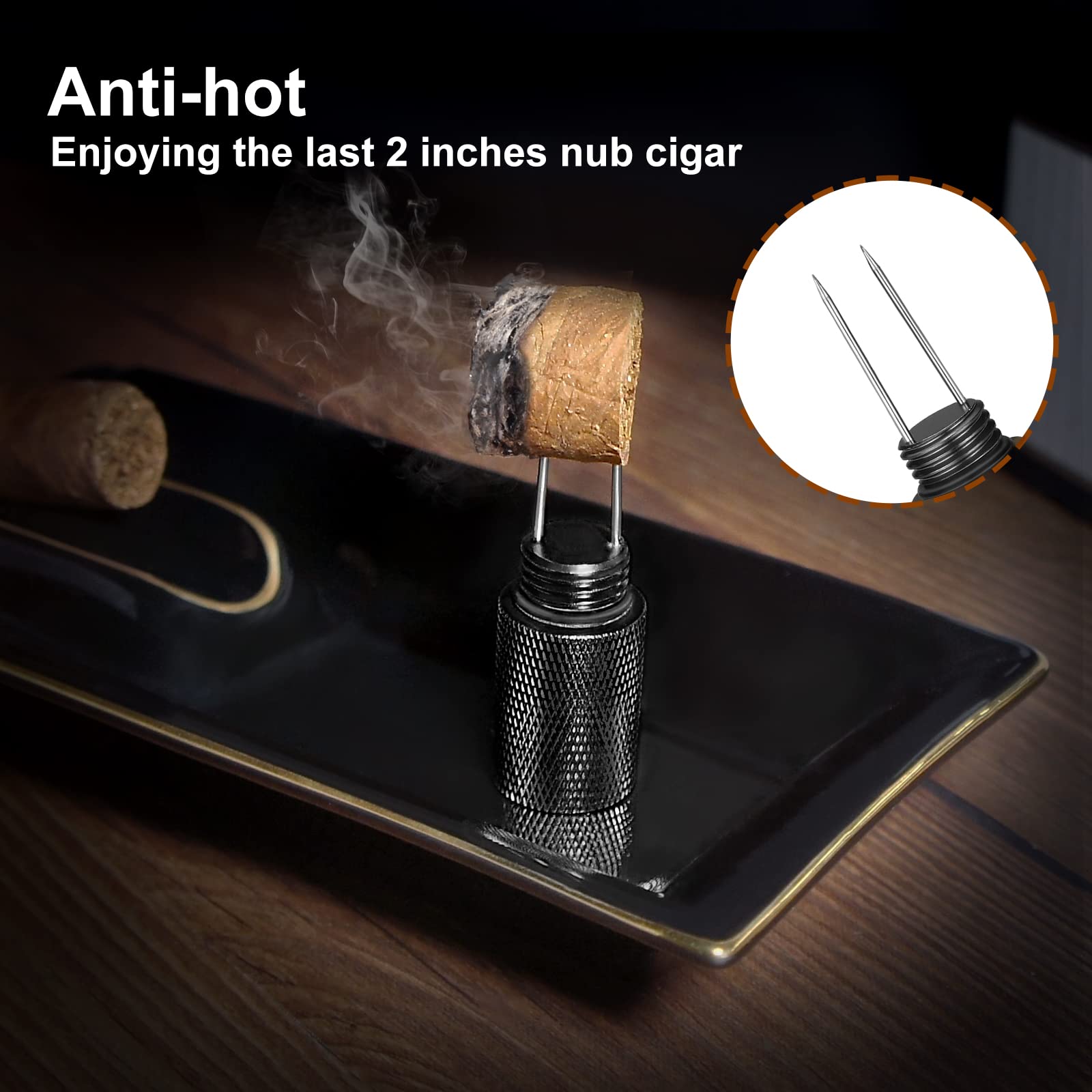 cgaplus Cigar Draw Enhancer Stainless Steel Cigar Needle Portable Cigar Tool for Cigar Lovers