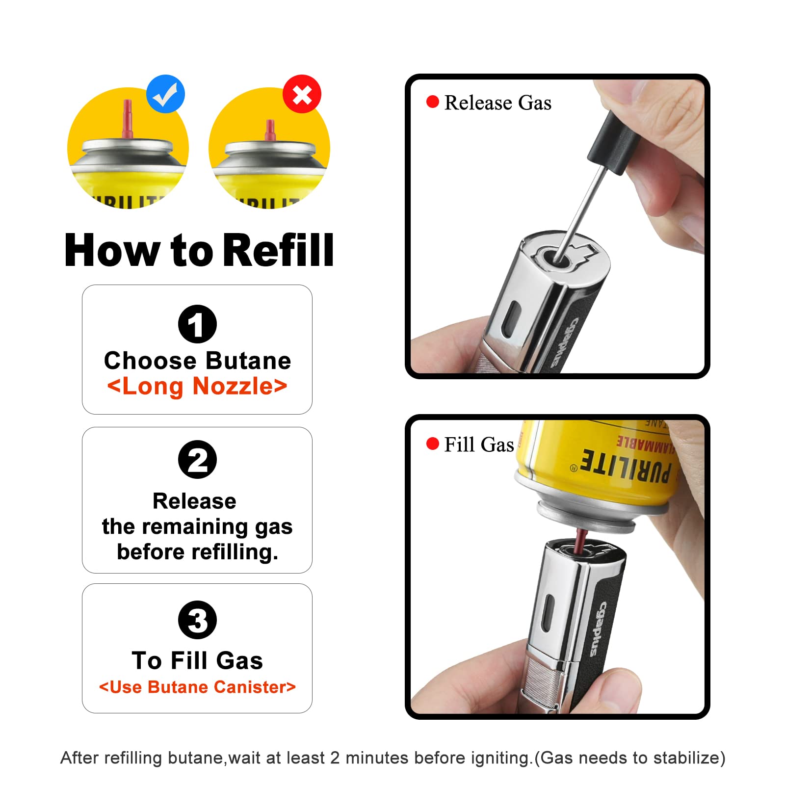Cigar Lighters Torch with Punch Four Flame Butane Refillable High Quality Cigar Lighter for Men(without gas)