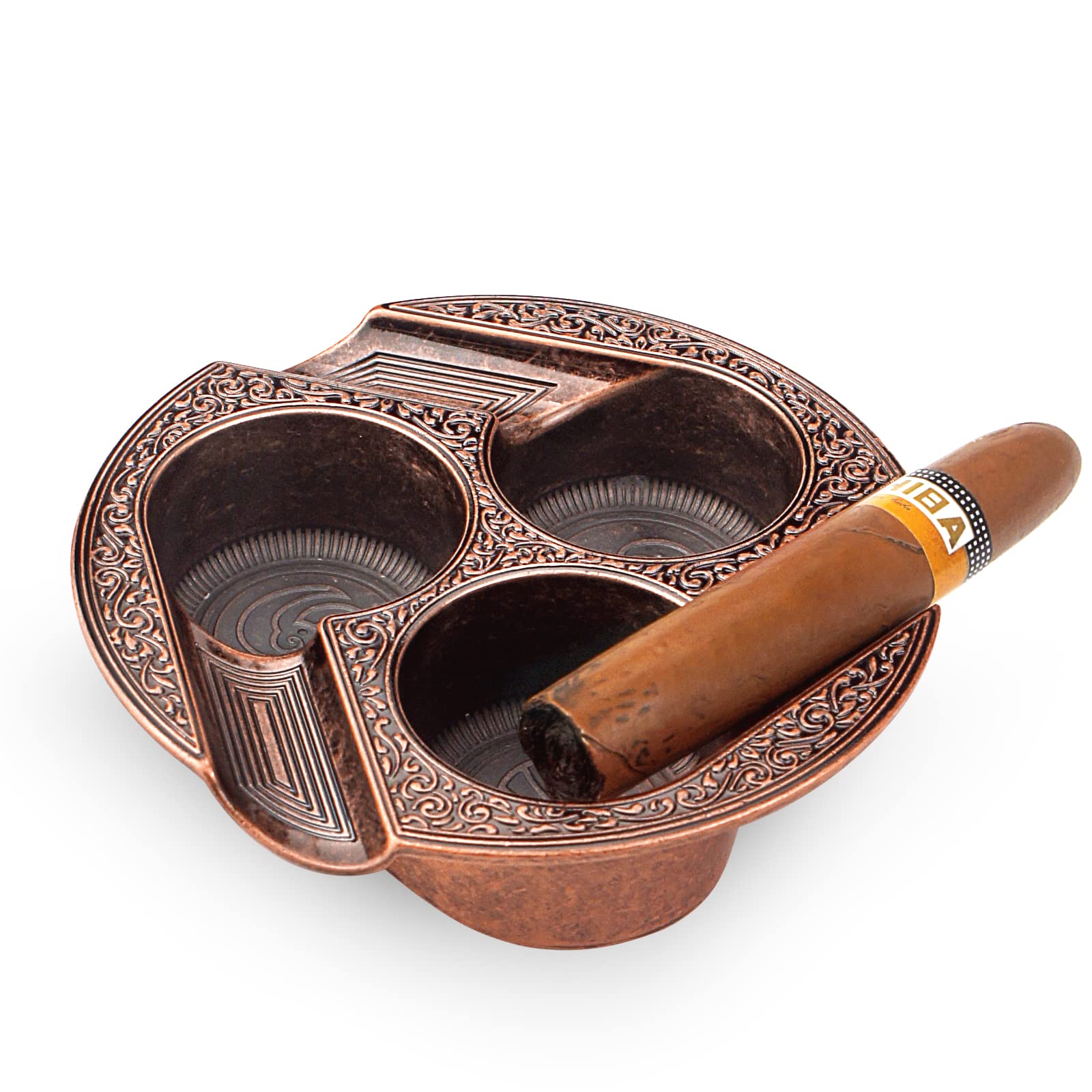 Cigar Ashtray Metal Ashtrays for Patio/Home/Table Modern Ashtrays Unbreakable Ash tray Cigar Gifts for Men Cigar Accessories