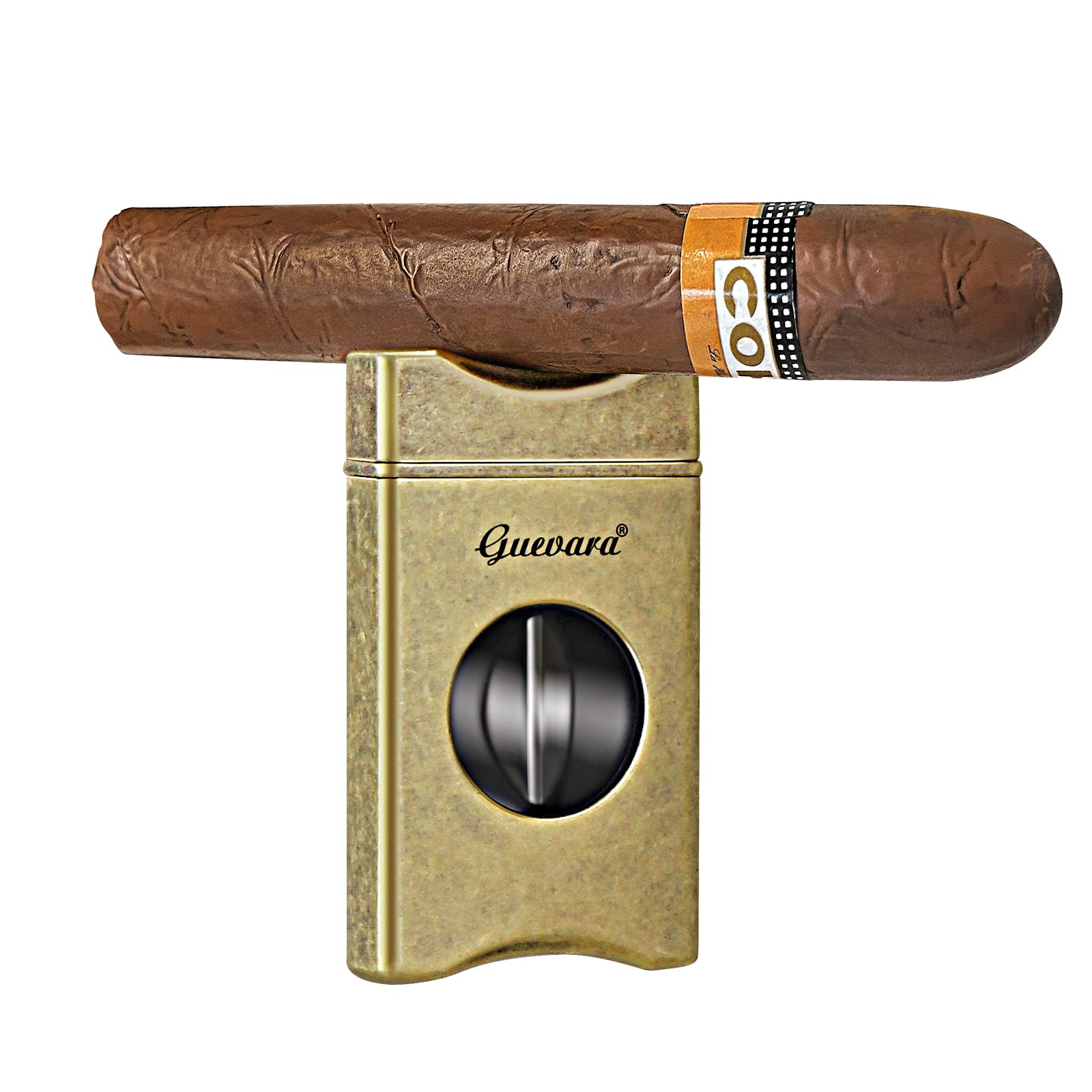 V-Cut Cigar Cutter - V-Shaped Stainless Steel Blade for Cigars up to a Large 60+ Ring Gauge - Ergonomic Design & Gift Box Included