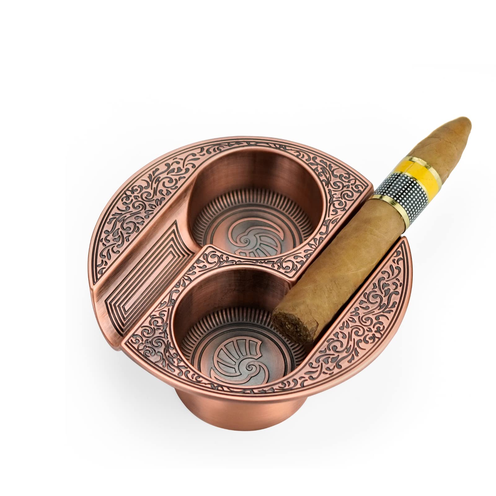 Cigar Ashtray Metal Ashtrays for Patio/Home/Table Modern Ashtrays Unbreakable Ash tray Cigar Gifts for Men Cigar Accessories