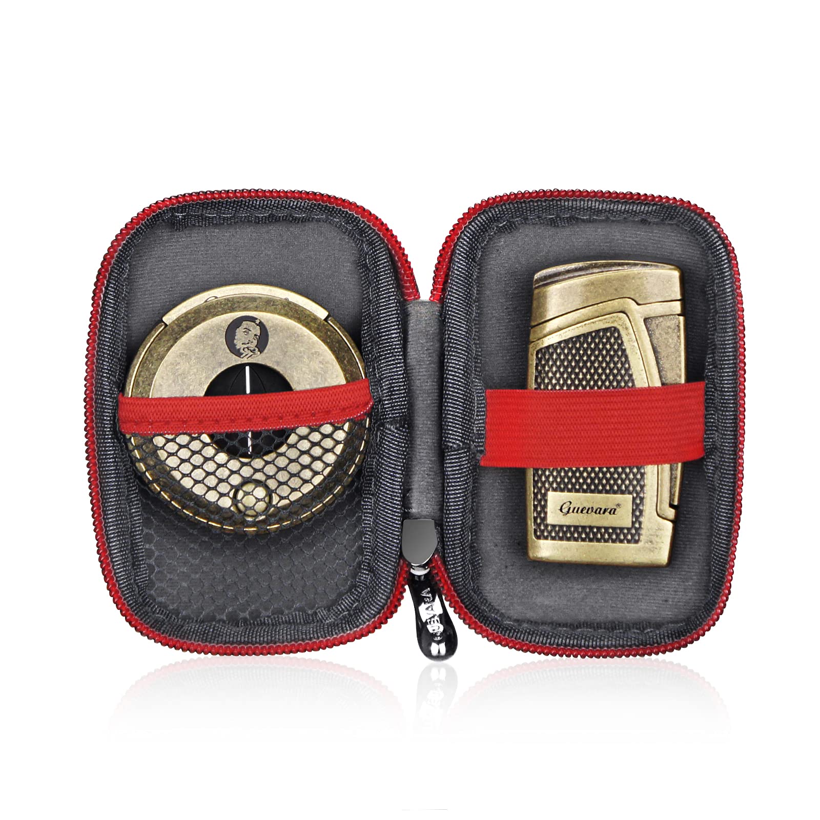 Cigar Cutter and Lighter Set Sharpening Blade Engraved Cigar Guillotine Lighter Torch with Stand Windproof Single Torch Butane Refillable Scorch Lighters