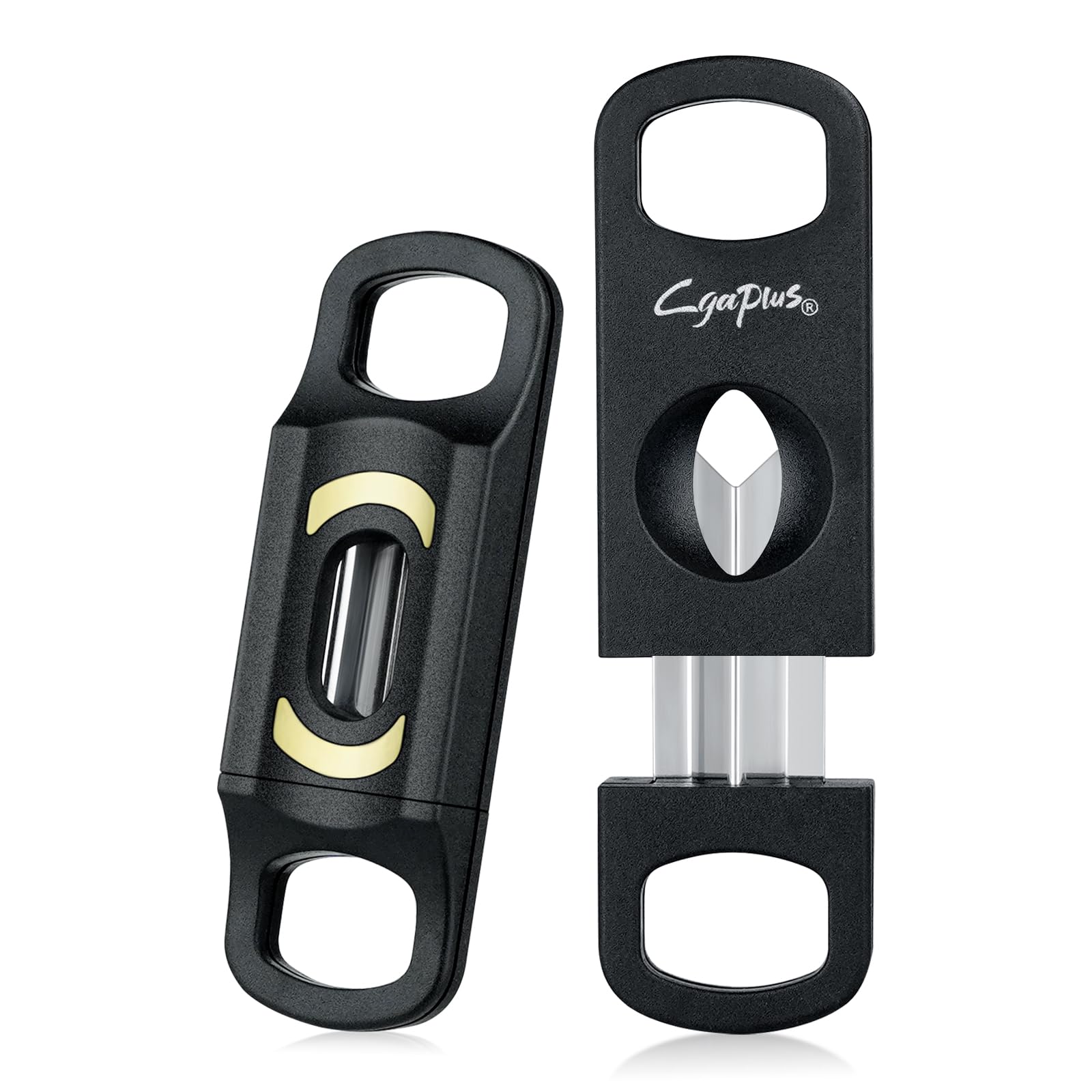 V Cut Cigar Cutter Set (2Pack) Cigar Accessories for Men, Plastic Smoking Accessories Tool, Portable with Cigar Stand