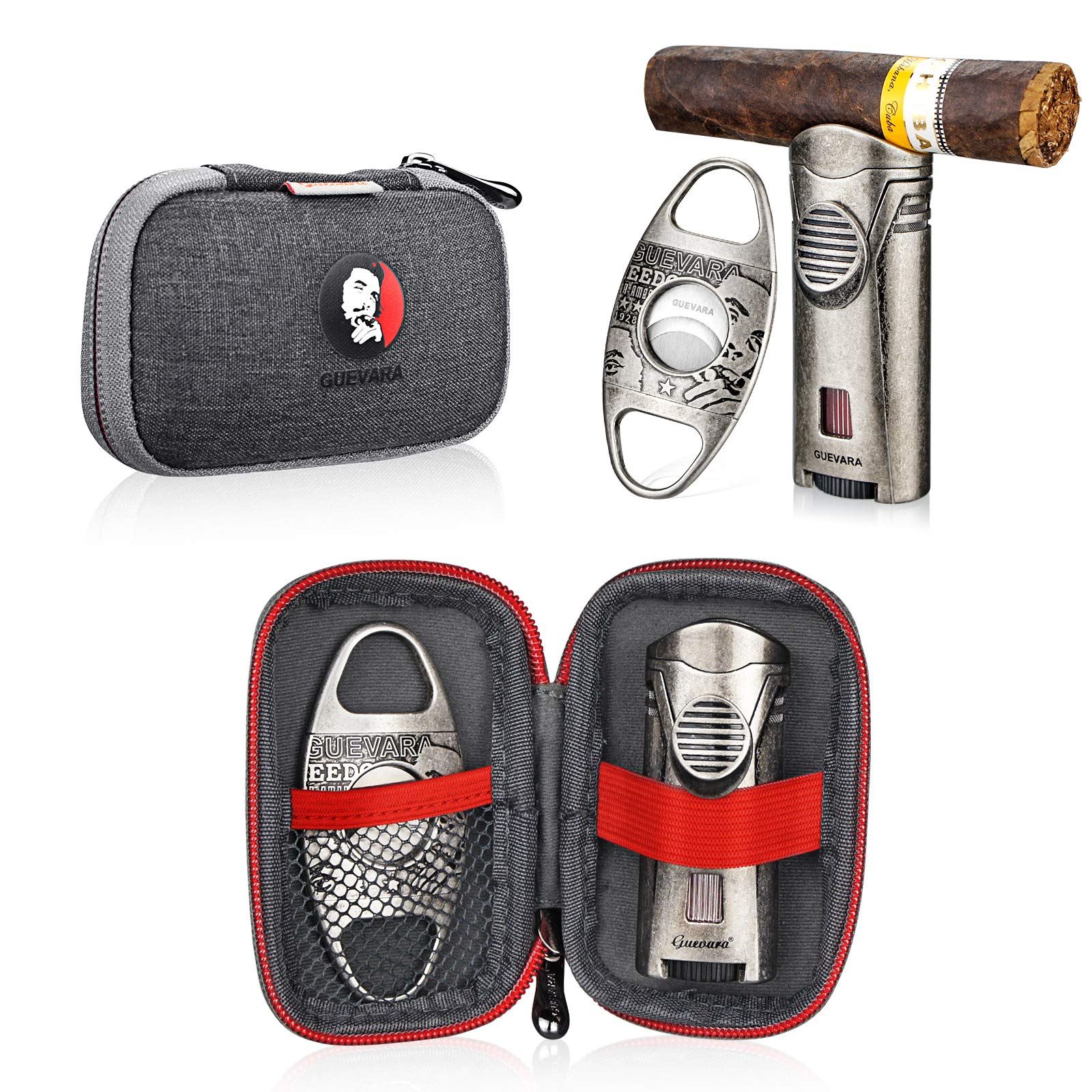 Lighter Torch with Stand Windproof Single Torch Butane Refillable Scorch Lighters