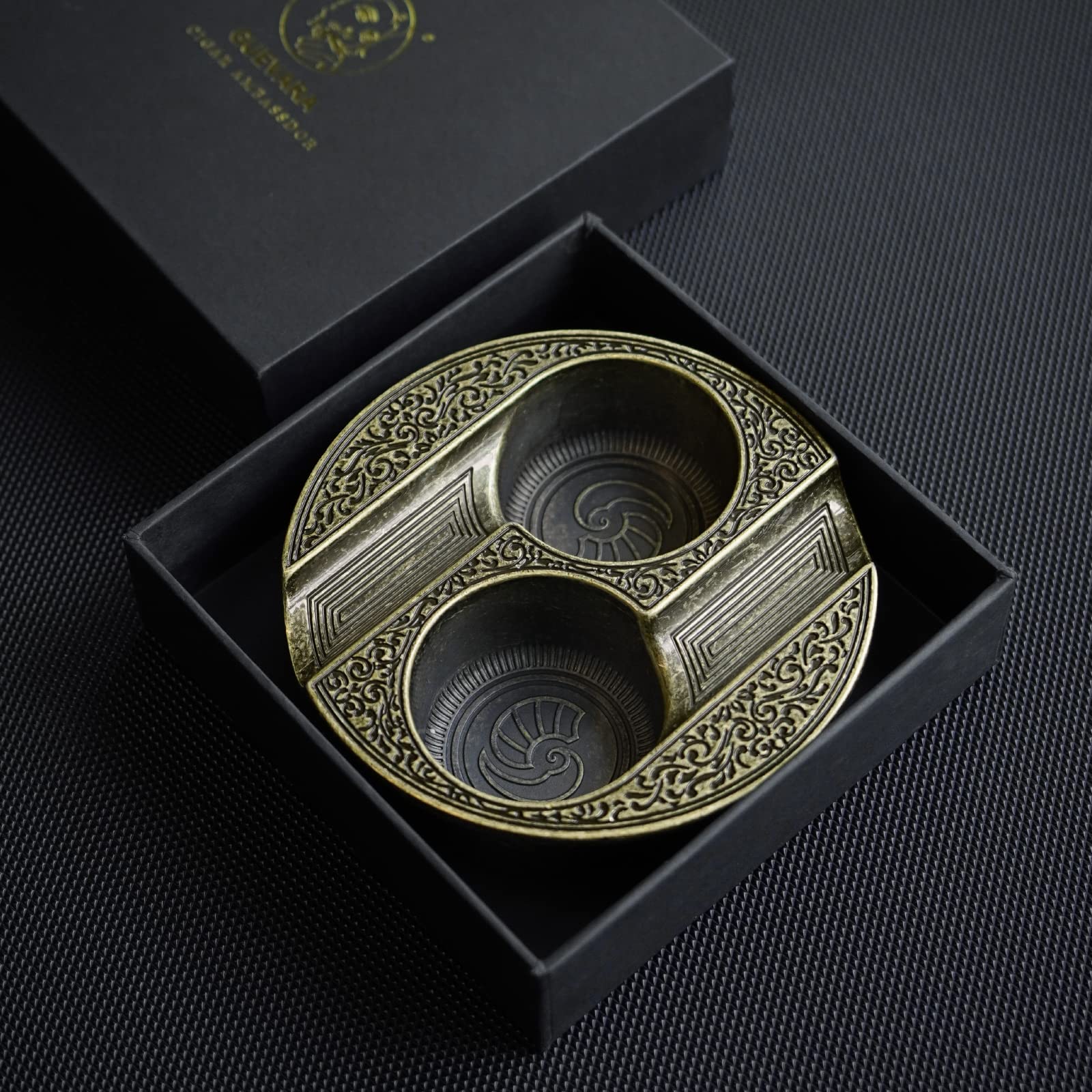 Cigar Ashtray Metal Ashtrays for Patio/Home/Table Modern Ashtrays Unbreakable Ash tray Cigar Gifts for Men Cigar Accessories